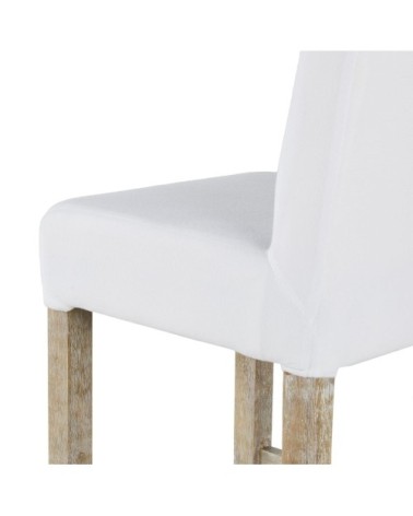 Chaise de bar à housser pieds en pin blanchi H77