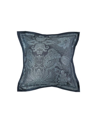 Taie d'oreiller  satin de coton bleu 63x63