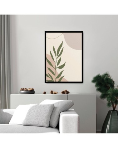 Affiche avec cadre noir - Plantes - 30x40