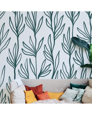 Papier peint panoramique leaves 255 x 250  vert