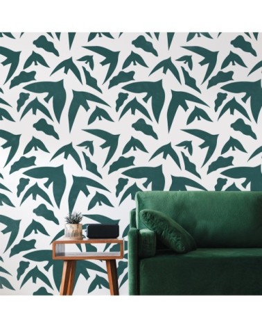 Papier peint panoramique birds 170 x 250  vert