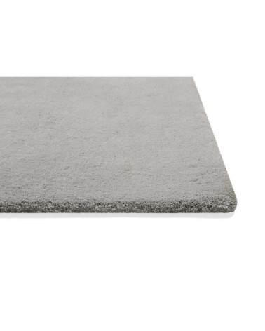 Tapis doux polyester microfibre gris souris 70x140