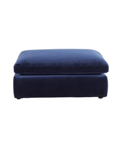 Pouf pour canapé modulable en velours bleu nuit