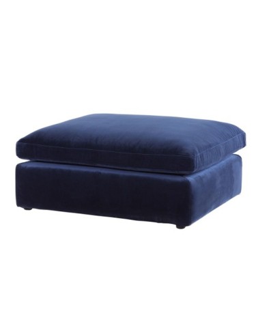 Pouf pour canapé modulable en velours bleu nuit