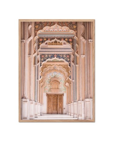 Affiche avec cadre en chêne - Ensemble d'arches - 50x70