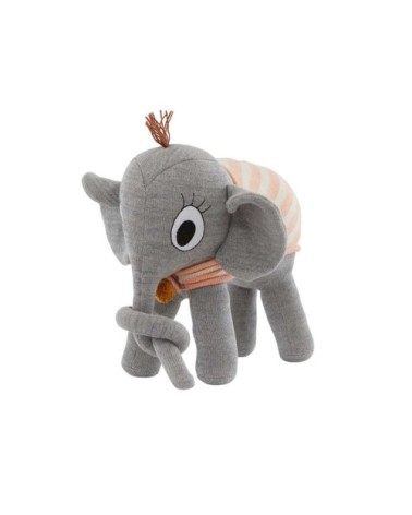 Peluche Ramboline gris en coton et en polyester H36x35x16cm