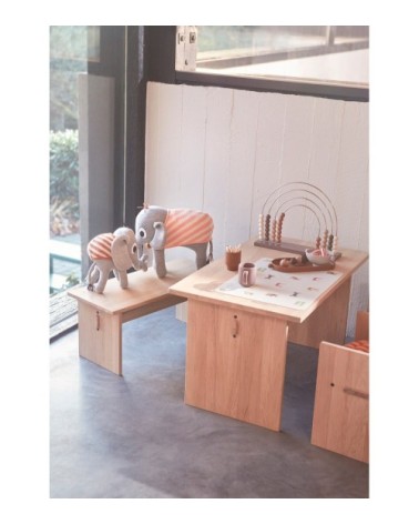 Peluche Ramboline gris en coton et en polyester H36x35x16cm