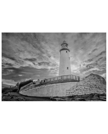 Tableau impression sur toile le phare dans les nuages 60x90cm