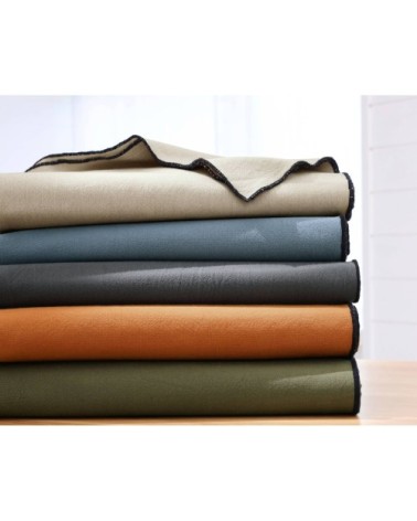 Nappe carrée 160x160 bleue en coton