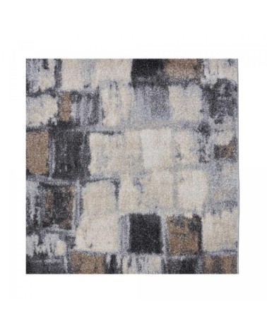 Tapis salon gris 100x100 carré