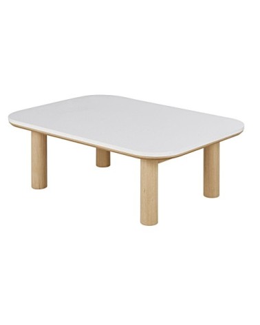 Table basse en terrazzo blanc