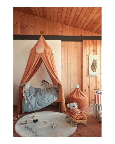 Tapis touffeté multi 80% laine 20% coton Ø120cm