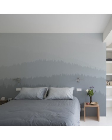 Papier peint panoramique low mountains 255 x 250  gris