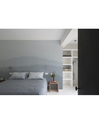 Papier peint panoramique low mountains 255 x 250  gris