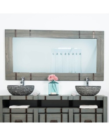 Grand miroir de salle de bain Loft 160x80 gris
