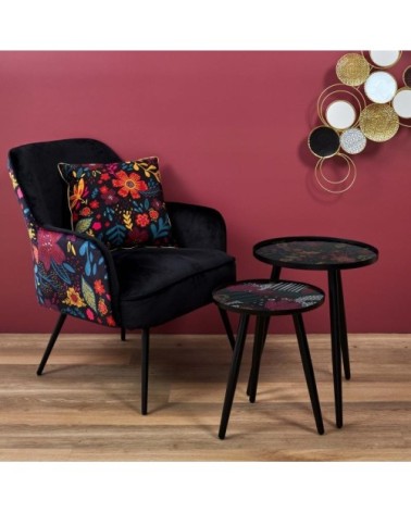 Tables gigognes plateaux imprimés olga (lot de 2)