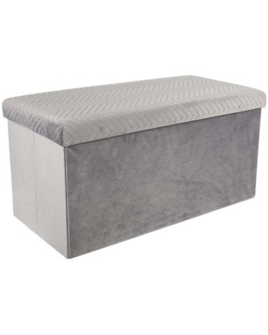 Banc coffre pliable Zig zag gris