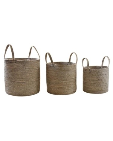 Cache-pot en jute et coton (lot de 3)