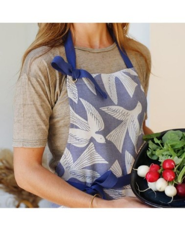 Tablier coton Bleu 70x90 cm