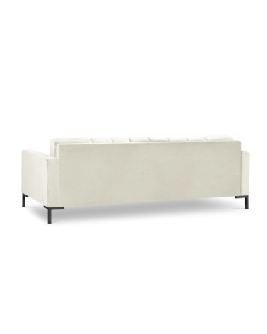 Canapé 4 places en tissu velours beige clair