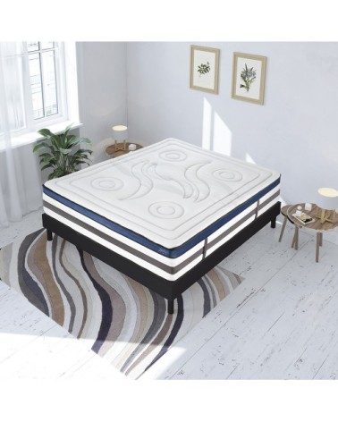 Ensemble Matelas à Mémoire de forme h30cm et sommier bois 140x190