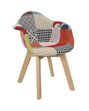 Fauteuil scandinave pour enfants patchwork