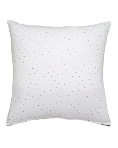 Taie d'oreiller en percale de coton orange et bleu 65x65