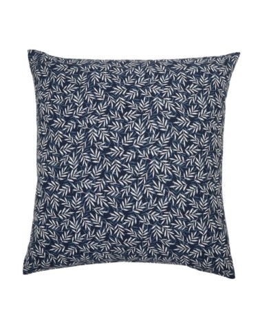 Taie d'oreiller en lyocell bleu et beige 63x63