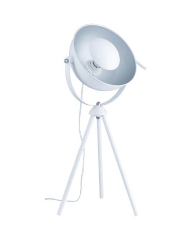 Lampe abat jour blanc et pieds métal