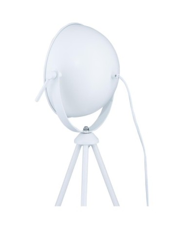 Lampe abat jour blanc et pieds métal