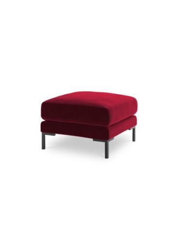 Pouf en velours rouge