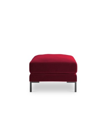 Pouf en velours rouge