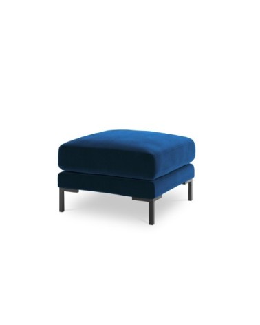 Pouf en velours bleu roi