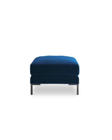 Pouf en velours bleu roi