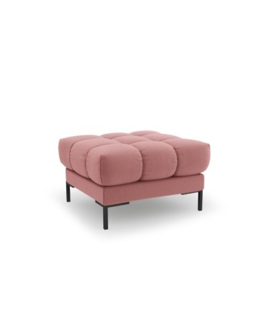 Pouf 1 place en tissu structurel rose