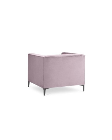 Fauteuil 1 place en velours lavande