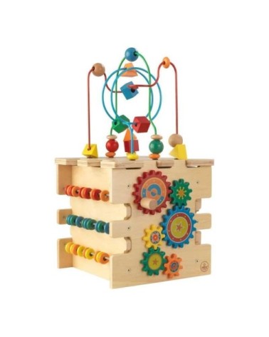 Cube d'éveil multi-activité en bois