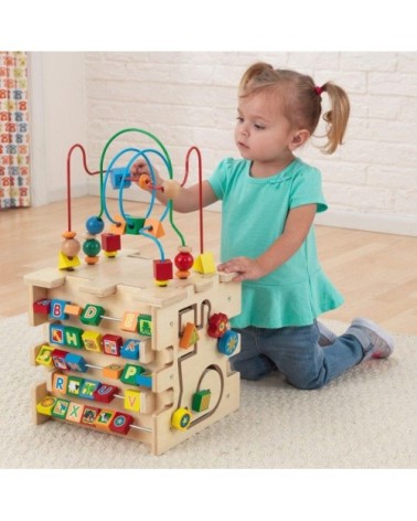 Cube d'éveil multi-activité en bois