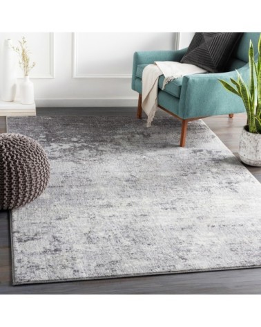 Tapis Abstrait Moderne - Anthracite, Gris et Blanc - 160x220cm