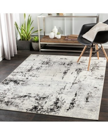 Tapis Abstrait Moderne - Blanc Cassé et Gris - 200x275cm