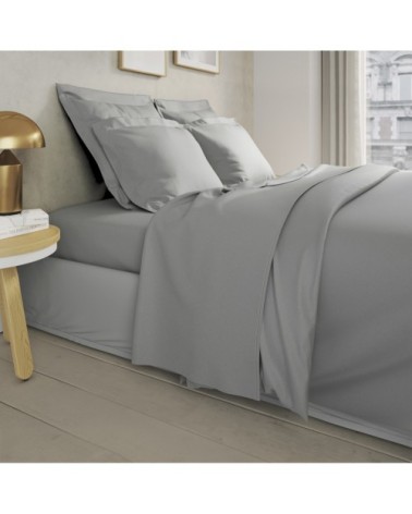 Drap Housse   Flanelle Coloris Gris Acier 160x200 cm - DODO