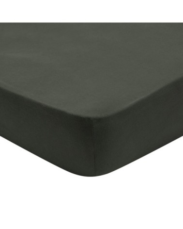 Drap Housse   Jersey Coloris Carbone 90x190 cm - DODO