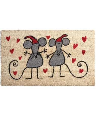 Paillasson souris amoureuses coco et latex