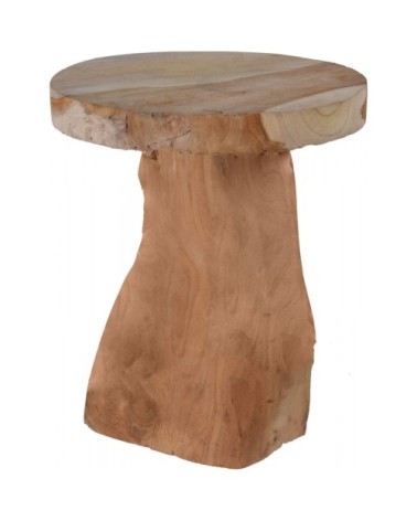 Tabouret enfant en bois massif teck champignon