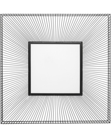 Miroir carré en acier noir 91x91