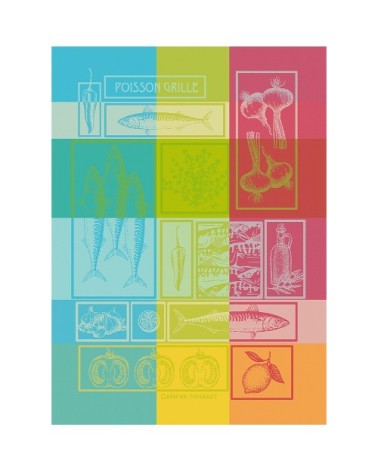 Torchon  pur coton multicolore 56x77