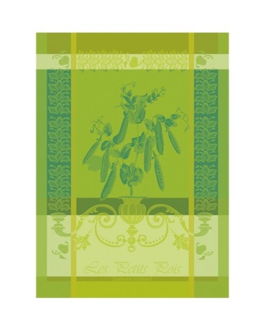 Torchon  pur coton vert 56x77