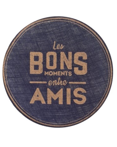 Set de table rond les bons moments entre amis D38cm