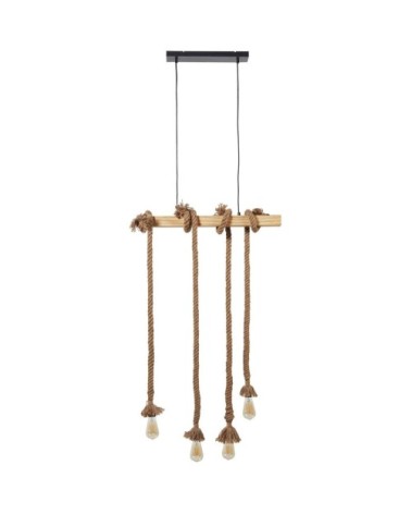 Suspension marron et bois