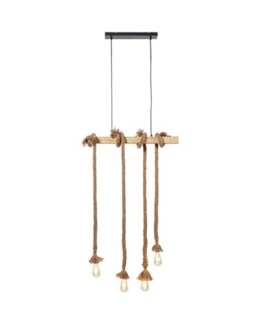 Suspension marron et bois
